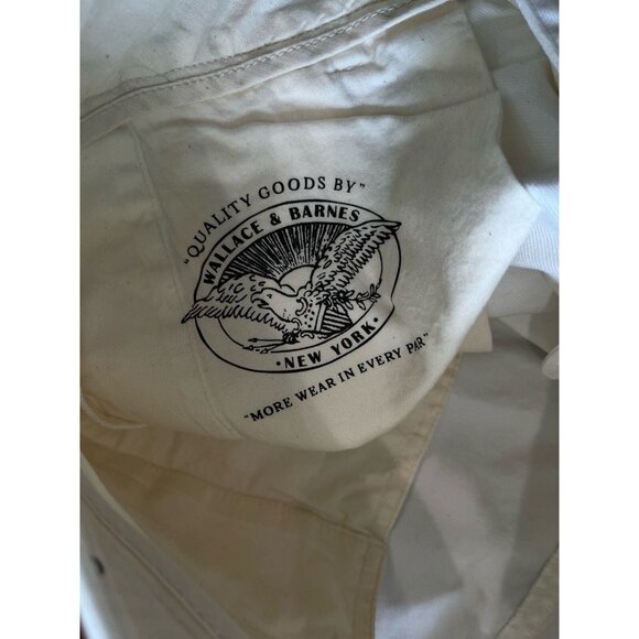 NWT J Crew Mens 33 White Wallace & Barnes 8" Pleated Cutoff Chino Shorts $129 - Picture 11 of 12